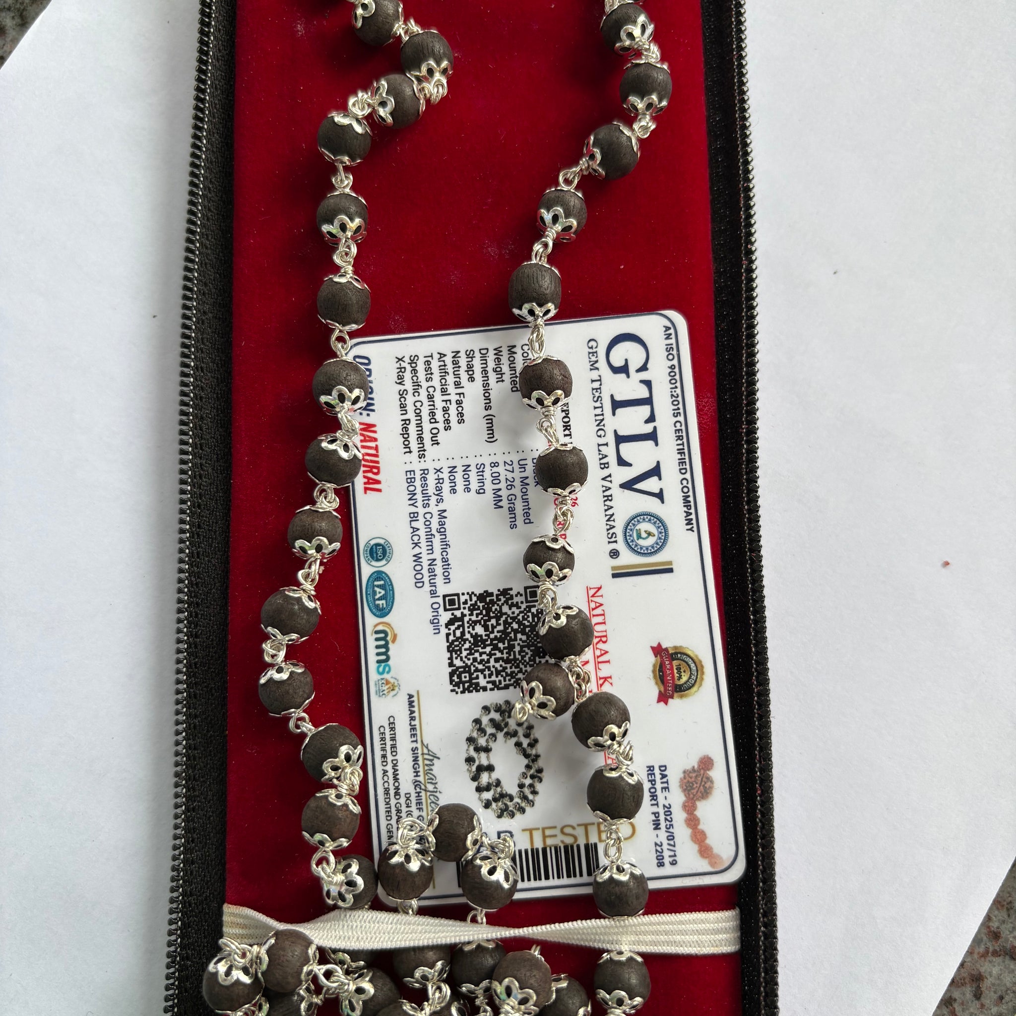 German Silver Karungali Mala (Pure & Certified)