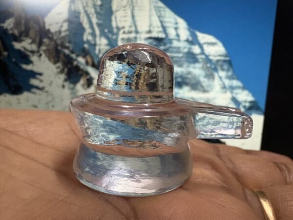 Pure Spatika Shivaling – Natural Crystal Shivling for Meditation & Puja (Certified) - Image 4