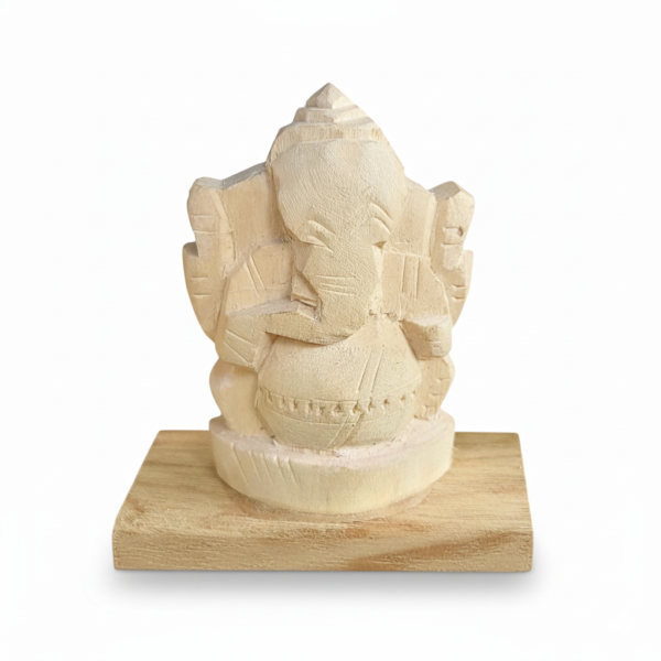 Swetharka Ganapathi Idol – Handcrafted Sacred Ganesha Statue from White Aak Root - Image 2