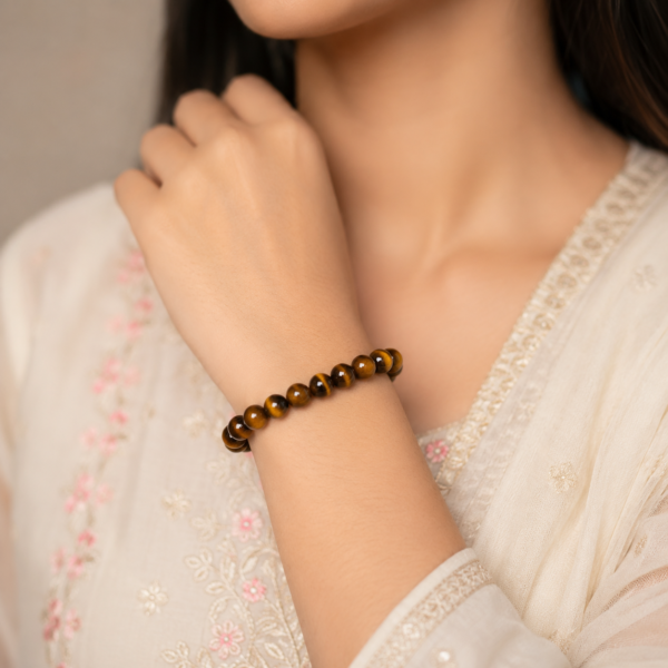 Tiger Eye Bracelet 8mm for Men & Women | Original Natural Tiger Eye Stone Bracelet with Authenticity Certificate - Image 2